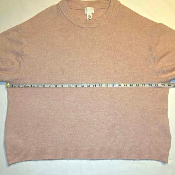 H&M Pink Soft Oversized Sweater Womens Size XXL Work Casual Layer Feminine Cozy - Picture 9 of 13
